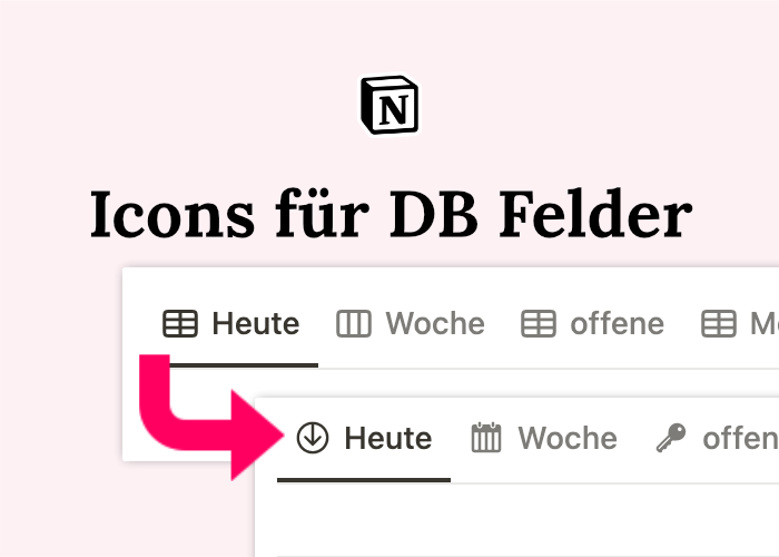 Notion Icons von Datenbanken-Felder