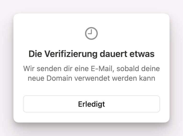 Für Notion Webseite neue Domain anlegen